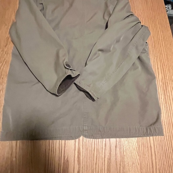 Lands' End Tan Barn Jacket with Brown Collar - Picture 8 of 10